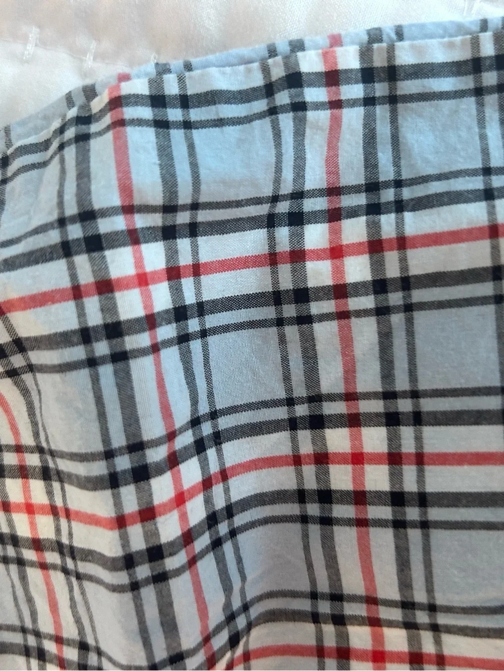 Janie and Jack Gray, Red & Black Plaid Button Romper